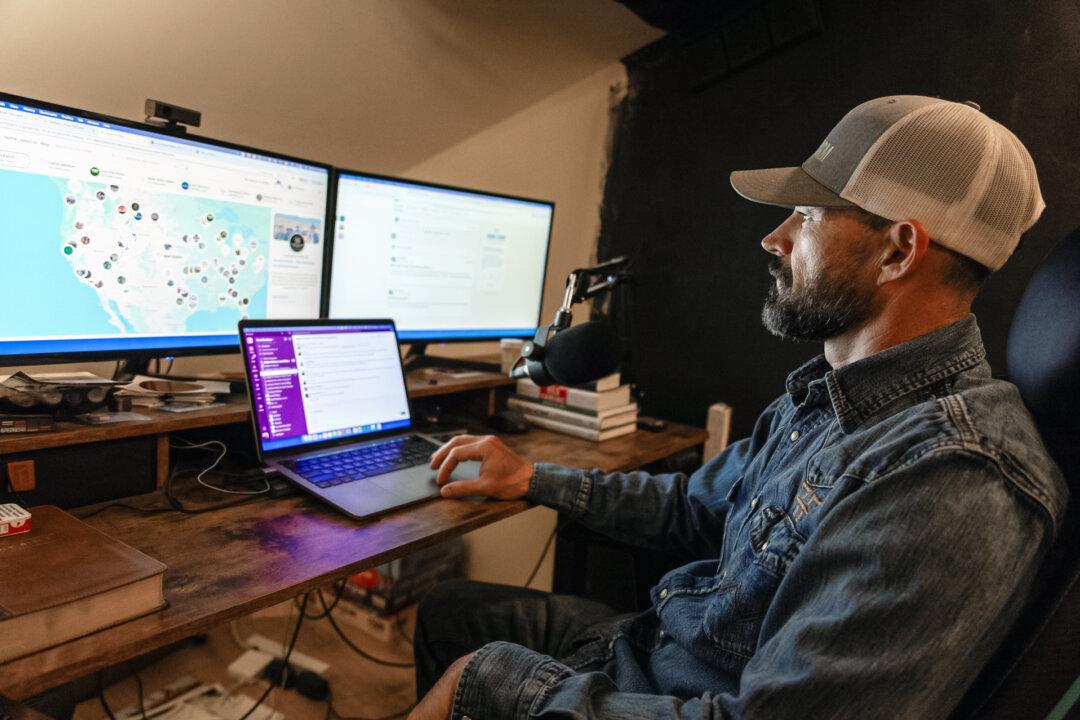 AJ Richards works at his home outside Cody, Wyo., on Oct. 14, 2025. In 2024, he founded From the Farm, a platform connecting small family producers directly with consumers so that farmers can earn full retail value for their goods. (John Fredricks/The Epoch Times)