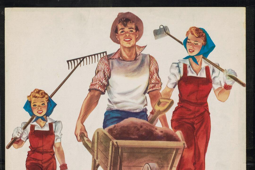 A World War II victory garden poster. The Department of Agriculture-backed campaign urged Americans to grow food on their own properties during wartime. (Miller, J. Howard/CC0 1.0)