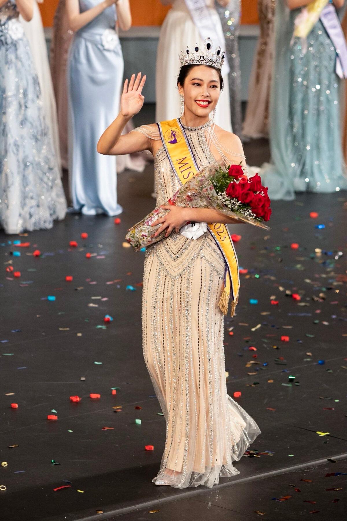 Cynthia Sun winning Miss NTD 2023. (Courtesy of Cynthia Sun)