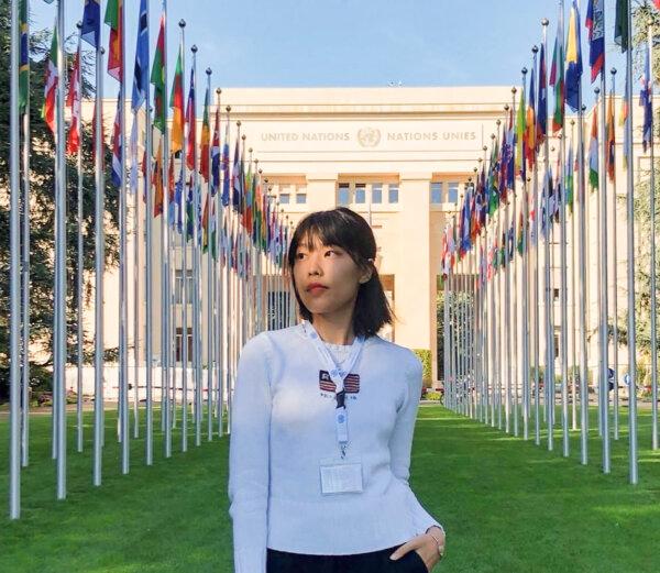 Sun attended the 2019 Geneva Peace Summit at U.N. headquarters. (Courtesy of Cynthia Sun)