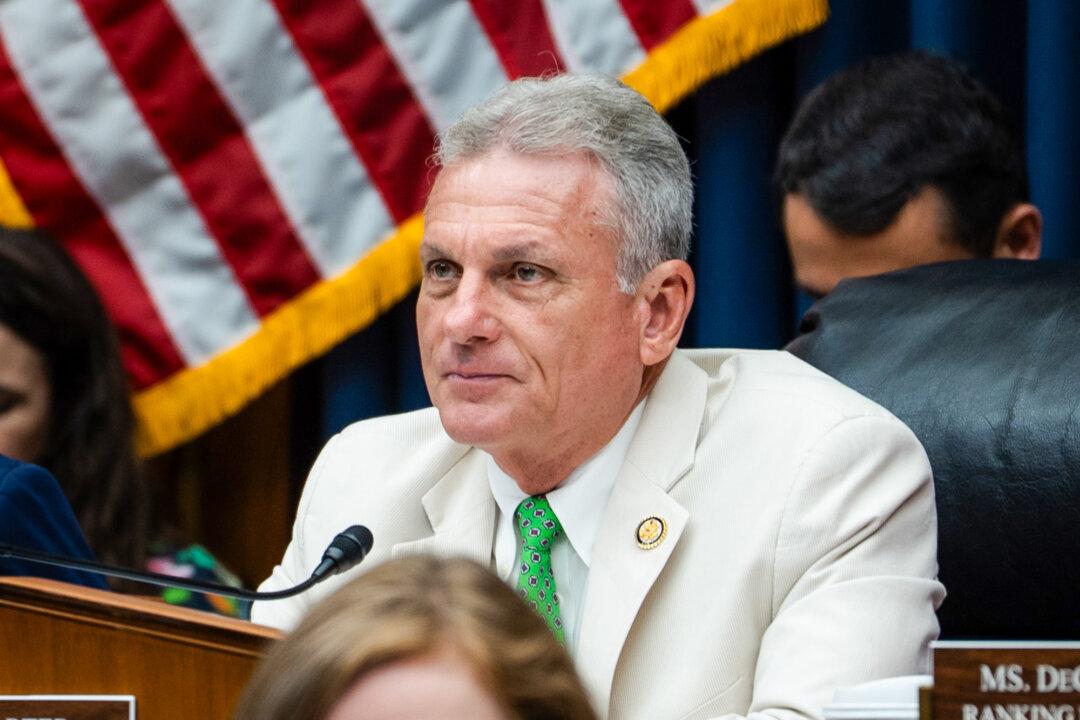 (Left) Rep. Mike Collins (R-Ga.) at the U.S. Capitol on Nov. 2, 2023. (Center) Rep. Buddy Carter (R-Ga.) presides over a hearing at the U.S. Capitol on June 24, 2025. (Right) Sen. Jon Ossoff (D-Ga.) speaks at a campaign event for President Joe Biden in Atlanta on March 9, 2024. (Anna Moneymaker, Megan Varner/Getty Images, Madalina Kilroy/The Epoch Times)