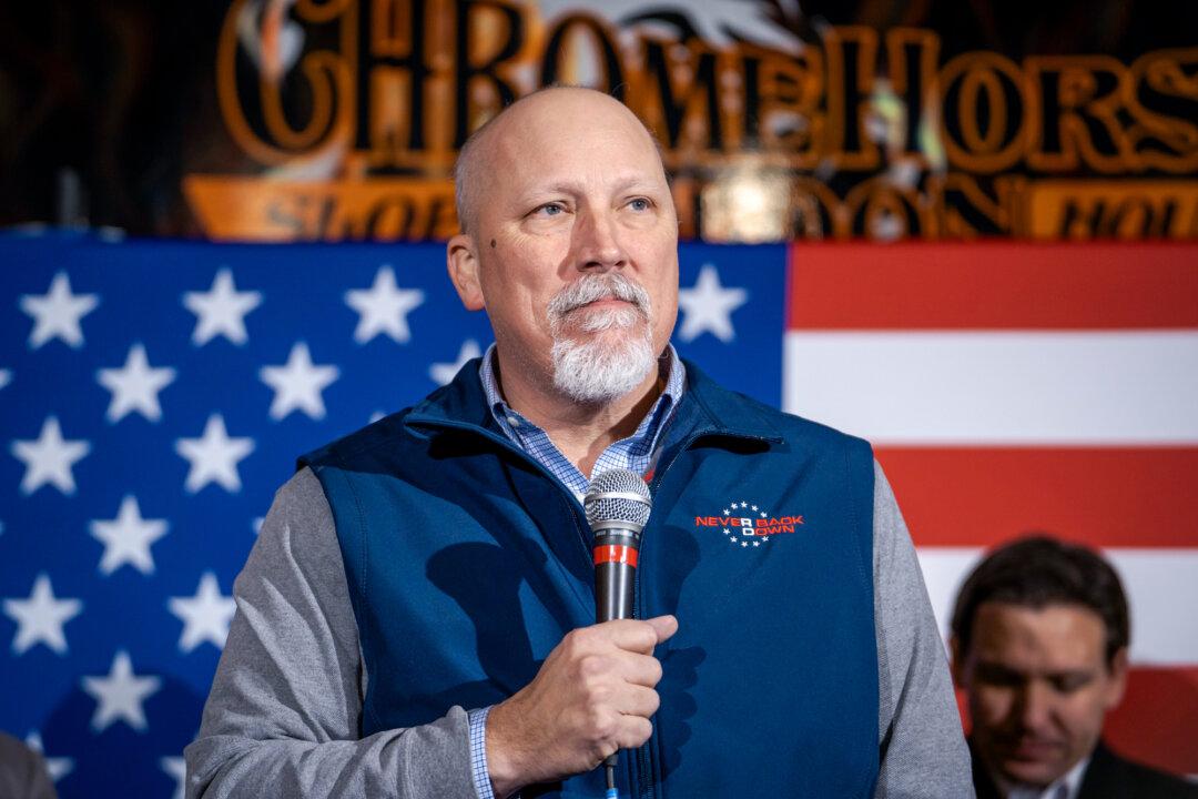 Rep. Chip Roy (R-Texas) speaks during a campaign event in Cedar Rapids, Iowa, on Jan. 14, 2024. (Madalina Vasiliu/The Epoch Times)