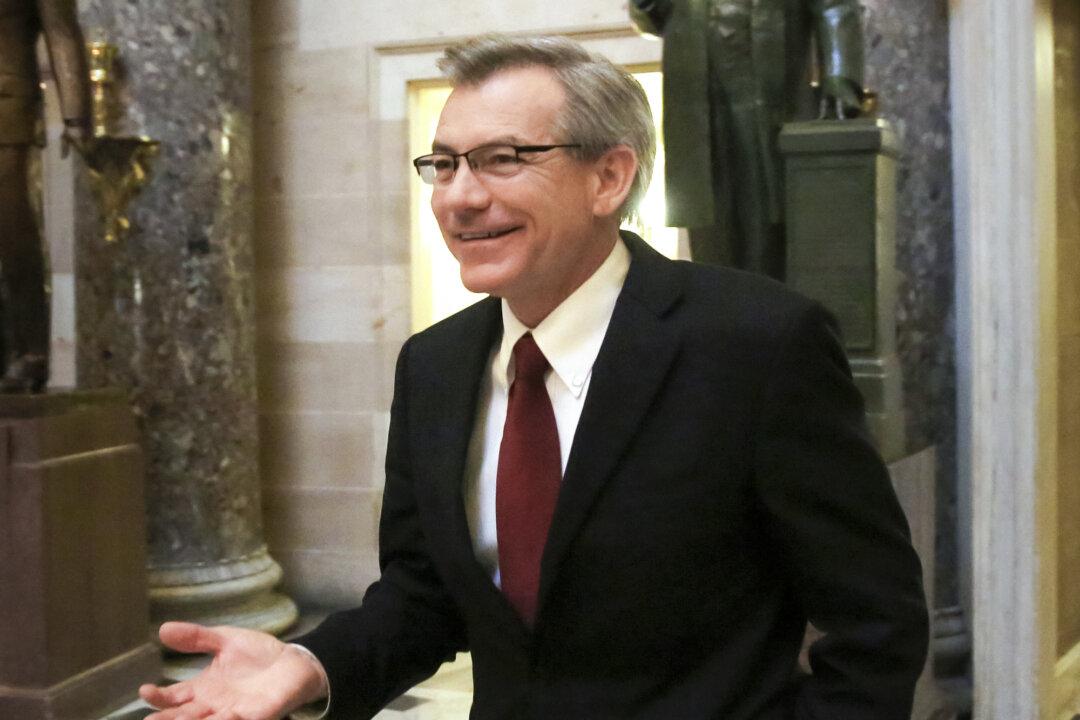 (Top Left) Rep. Nancy Mace (R-S.C.) speaks with reporters in Washington on Oct. 16, 2023. (Top Right) Rep. Ralph Norman (R-S.C.) poses for a photo in Emancipation Hall at the U.S. Capitol on June 22, 2023. (Bottom Left) Rep. David Schweikert (R-Ariz.) talks to reporters as he walks through National Statuary Hall at the U.S. Capitol on Oct. 11, 2013. (Bottom Right) Rep. Andy Biggs (R-Ariz.) at the Thomas P. O'Neill Jr. Federal Building in Washington on Feb. 21, 2024. (Madalina Vasiliu/The Epoch Times, Alex Wong, Chip Somodevilla/Getty Images)