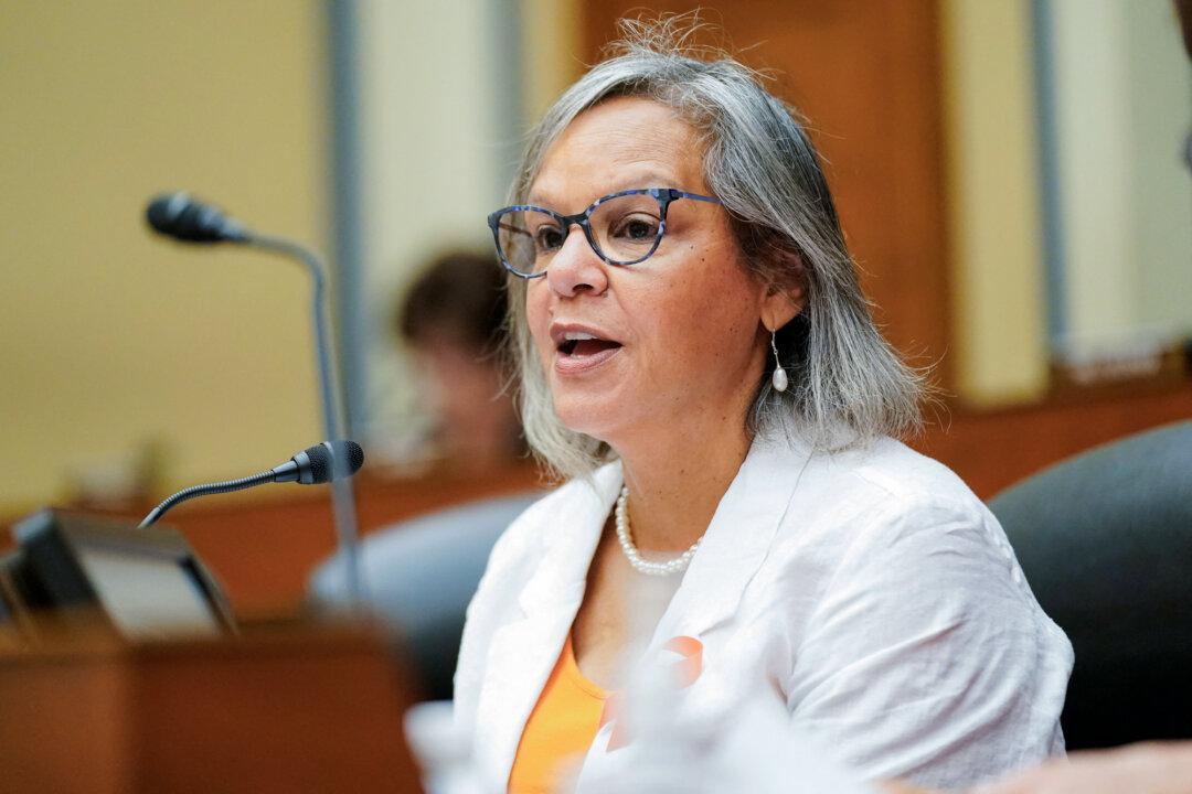 (Left) Rep. Raja Krishnamoorthi (D-Ill.) speaks during an event in Washington on Sept. 25, 2024. (Center) Rep. Robin Kelly (D-Ill.) speaks during a House hearing at the U.S. Capitol on June 8, 2022. (Right) Illinois Lt. Gov. Juliana Stratton speaks in support of Texas House Democrats at a union event in Aurora, Ill., on Aug. 5, 2025. (Madalina Vasiliu/The Epoch Times, Andrew Harnik/Pool/AFP via Getty Images, Scott Olson/Getty Images)