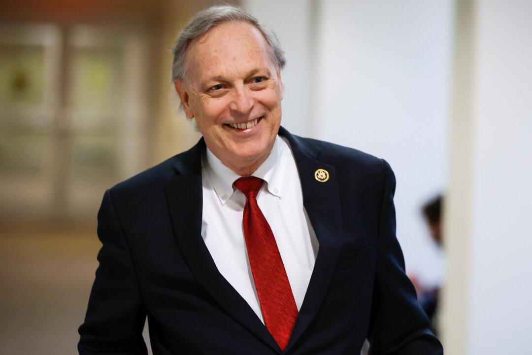 (Top Left) Rep. Nancy Mace (R-S.C.) speaks with reporters in Washington on Oct. 16, 2023. (Top Right) Rep. Ralph Norman (R-S.C.) poses for a photo in Emancipation Hall at the U.S. Capitol on June 22, 2023. (Bottom Left) Rep. David Schweikert (R-Ariz.) talks to reporters as he walks through National Statuary Hall at the U.S. Capitol on Oct. 11, 2013. (Bottom Right) Rep. Andy Biggs (R-Ariz.) at the Thomas P. O'Neill Jr. Federal Building in Washington on Feb. 21, 2024. (Madalina Vasiliu/The Epoch Times, Alex Wong, Chip Somodevilla/Getty Images)