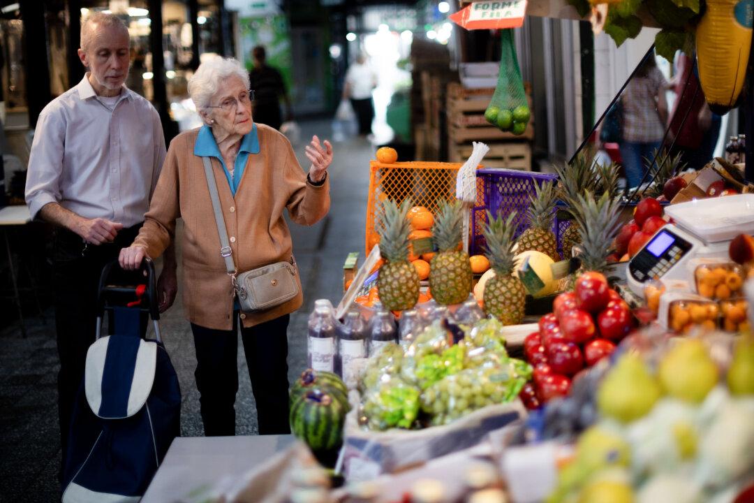 People shop for groceries at a food market in Buenos Aires, Argentina, on Nov. 14, 2025. The Trump administration reached a new trade deal with the Argentine government after months of negotiations. (Tomas Cuesta/Getty Images)