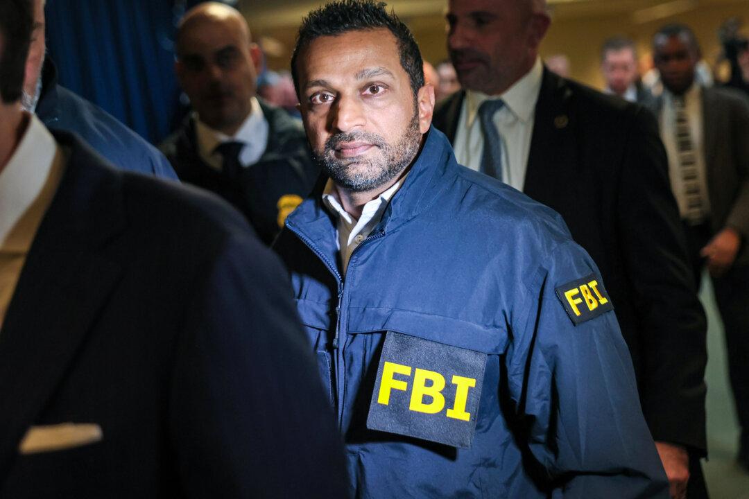 FBI Director Kash Patel leaves a news conference in New York City on Oct. 23, 2025. Patel wrote on X on Oct. 7 that the agency has terminated employees, disbanded the public corruption squad, and opened an investigation following disclosures of “the baseless monitoring of members of Congress by the prior leadership team of the FBI.” (Michael M. Santiago/Getty Images)