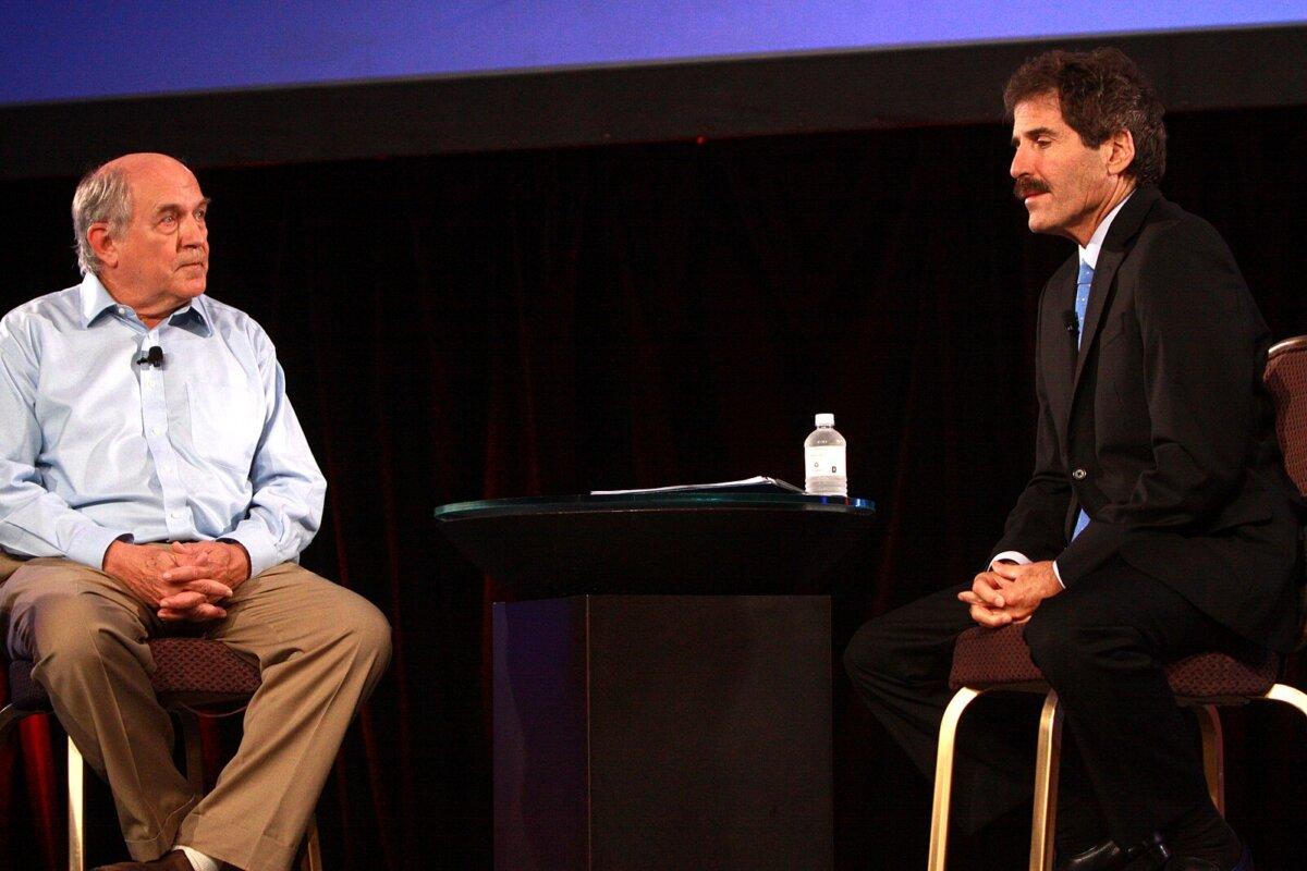 Charles Murray (L) and John Stossel speaking at the 2013 FreedomFest in Las Vegas, Nev. (Gage Skidmore/CC BY-SA 2.0)