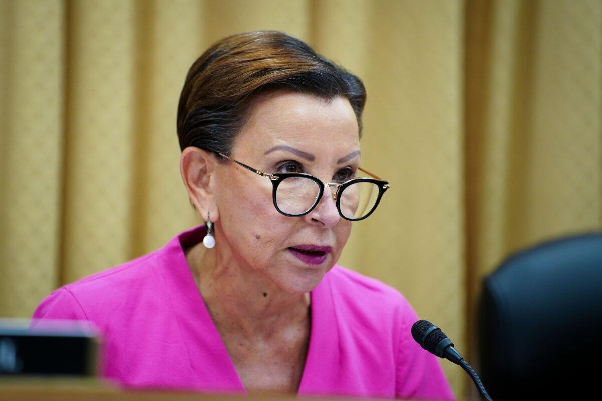 Rep. Nydia Velazquez (D-N.Y.) speaks at a hearing in Washington on July 13, 2023. (Madalina Vasiliu/The Epoch Times)