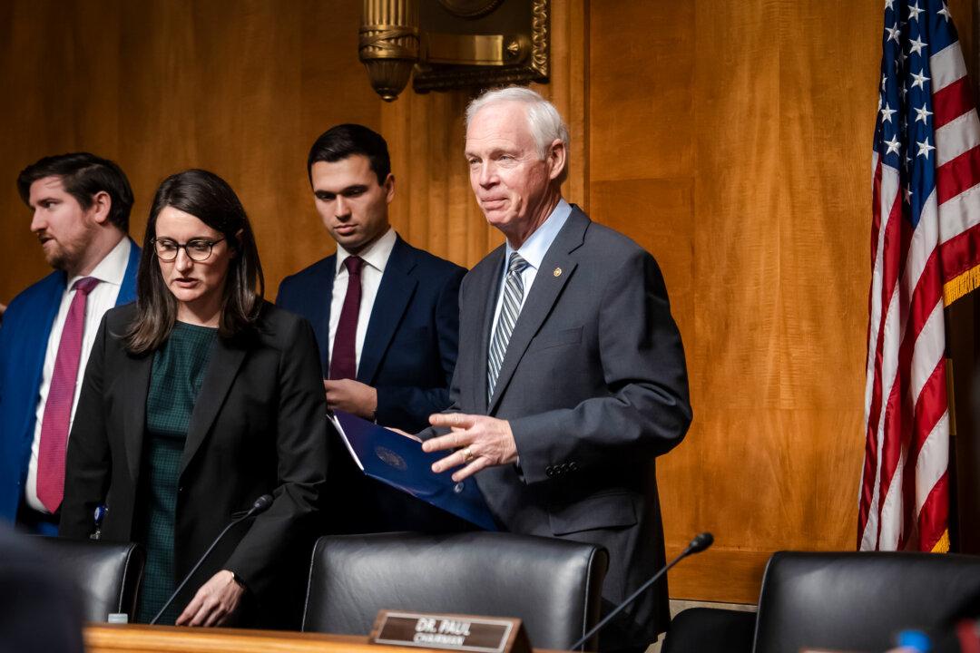 Sen. Ron Johnson (R-Wis.) arrives for a hearing in Washington on Jan. 15, 2025. Republicans, including Johnson, generally favor market-based reforms that give consumers more control over their health care spending. (Madalina Vasiliu/The Epoch Times)