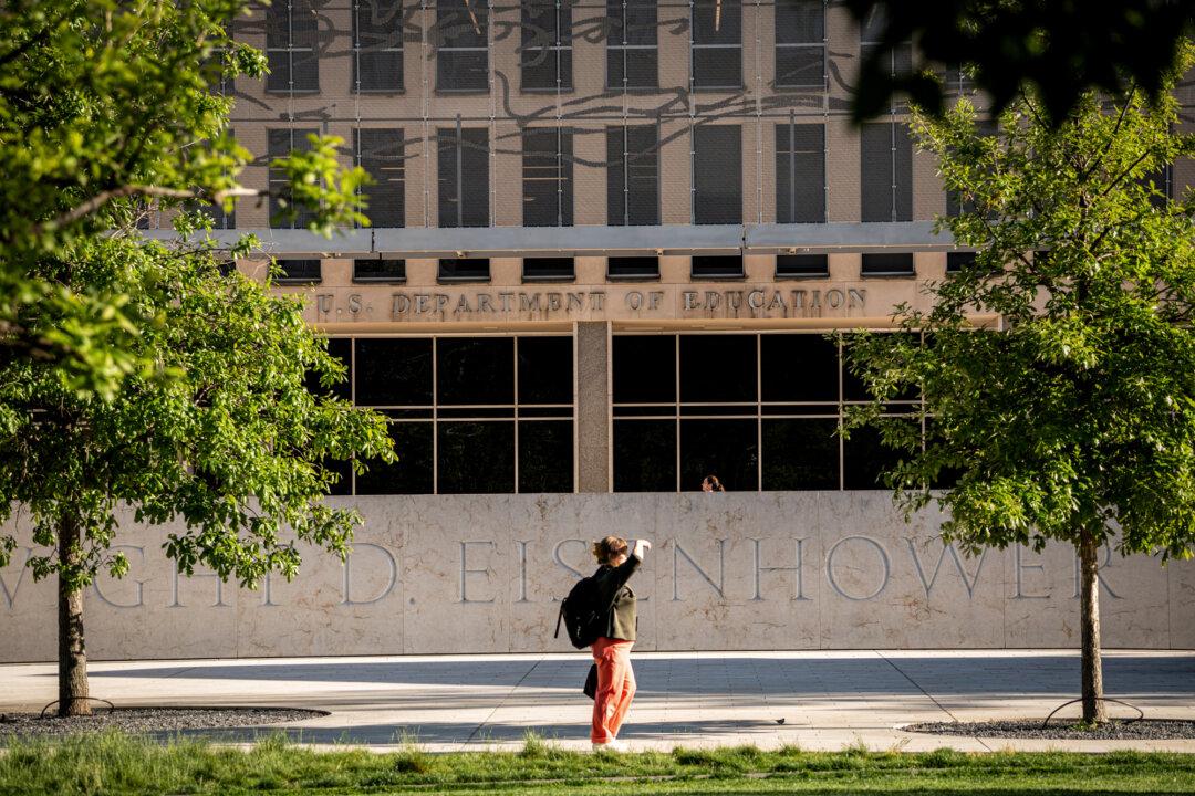 The Education Department in Washington on April 28, 2025. The Supreme Court in April allowed Trump to freeze some Education Department grants, despite a lower court order to the contrary. (Madalina Vasiliu/The Epoch Times)