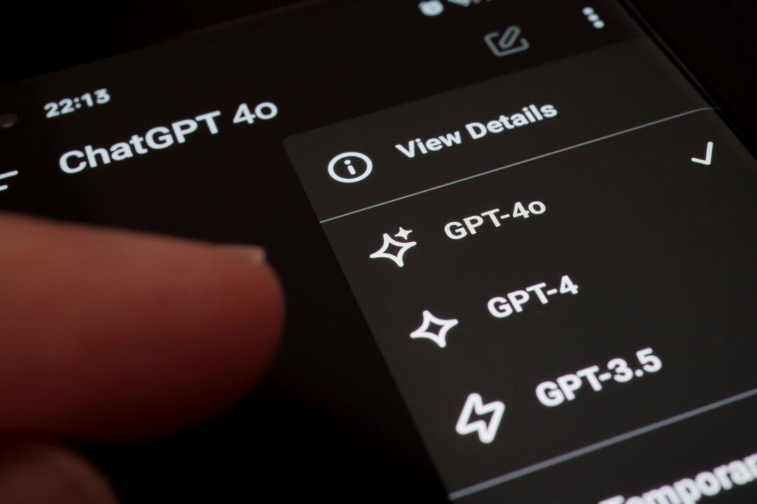 The ChatGPT-4o model is seen with GPT-4 and GPT-3.5 in the ChatGPT app on a smartphone, in this file photo. (Ascannio/Shutterstock)