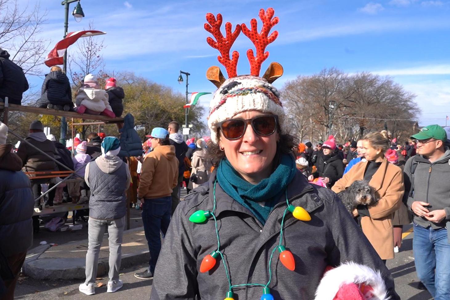 Emily Fleming at the Philadelphia Thanksgiving Day Parade on Nov. 27, 2025. (William Huang/The Epoch Times)