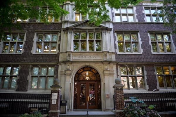 The entrance to the Biology laboratories building on the campus of the University of Pennsylvania in Philadelphia, Pa., on Sept. 25, 2017. (Charles Mostoller/Reuters)