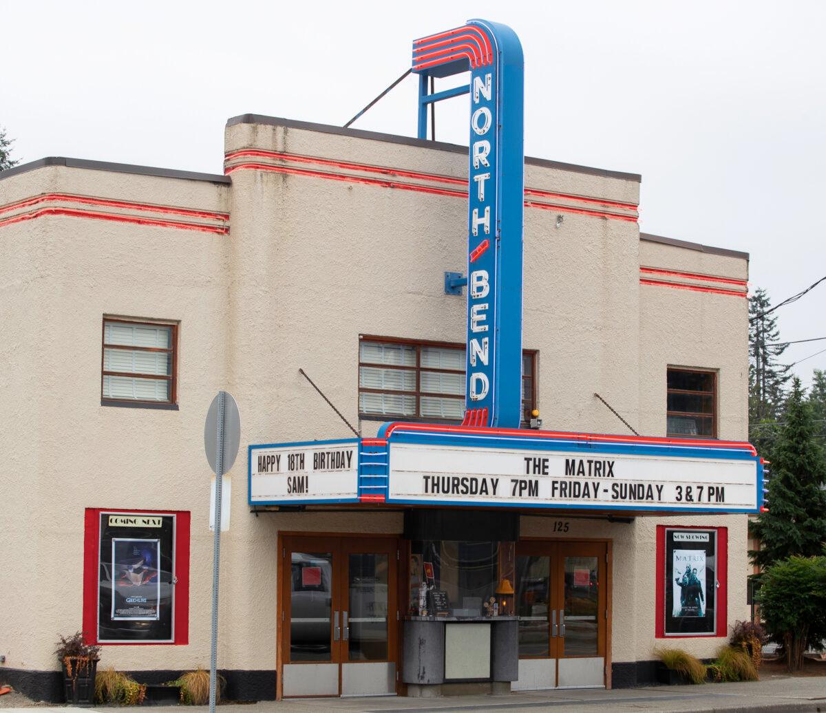 The North Bend Theater is a landmark in downtown North Bend, Thursday, Sept. 15, 2022. (Ken Lambert/The Seattle Times/TNS)