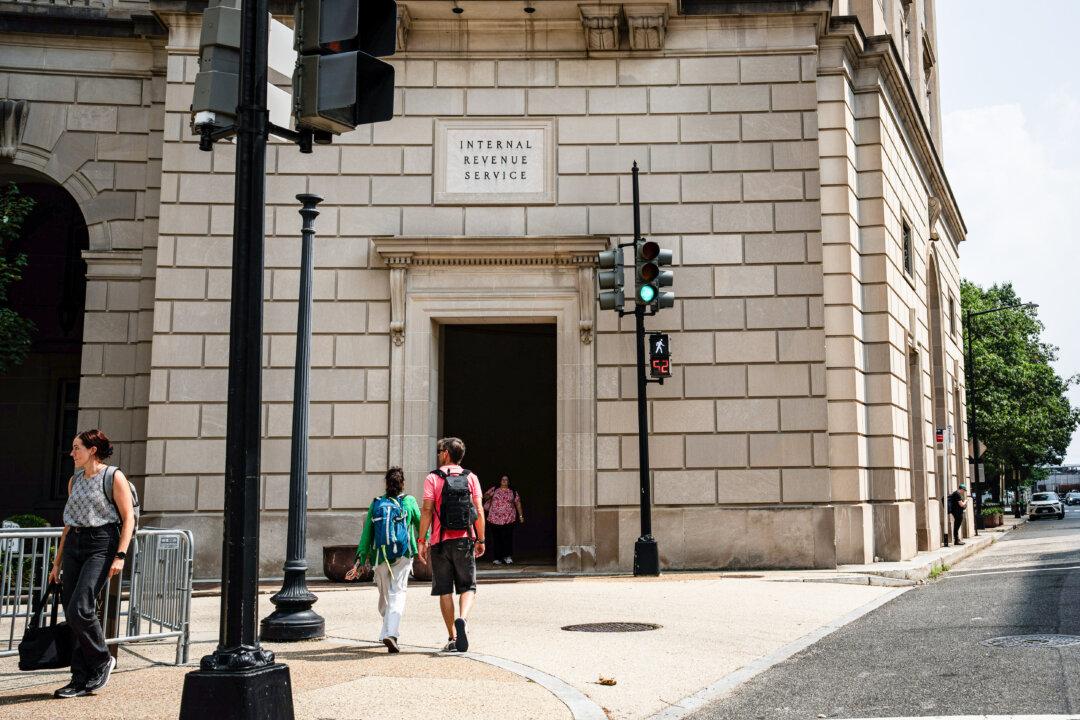 The Internal Revenue Service (IRS) in Washington on Aug. 7, 2025. (Madalina Kilroy/The Epoch Times)