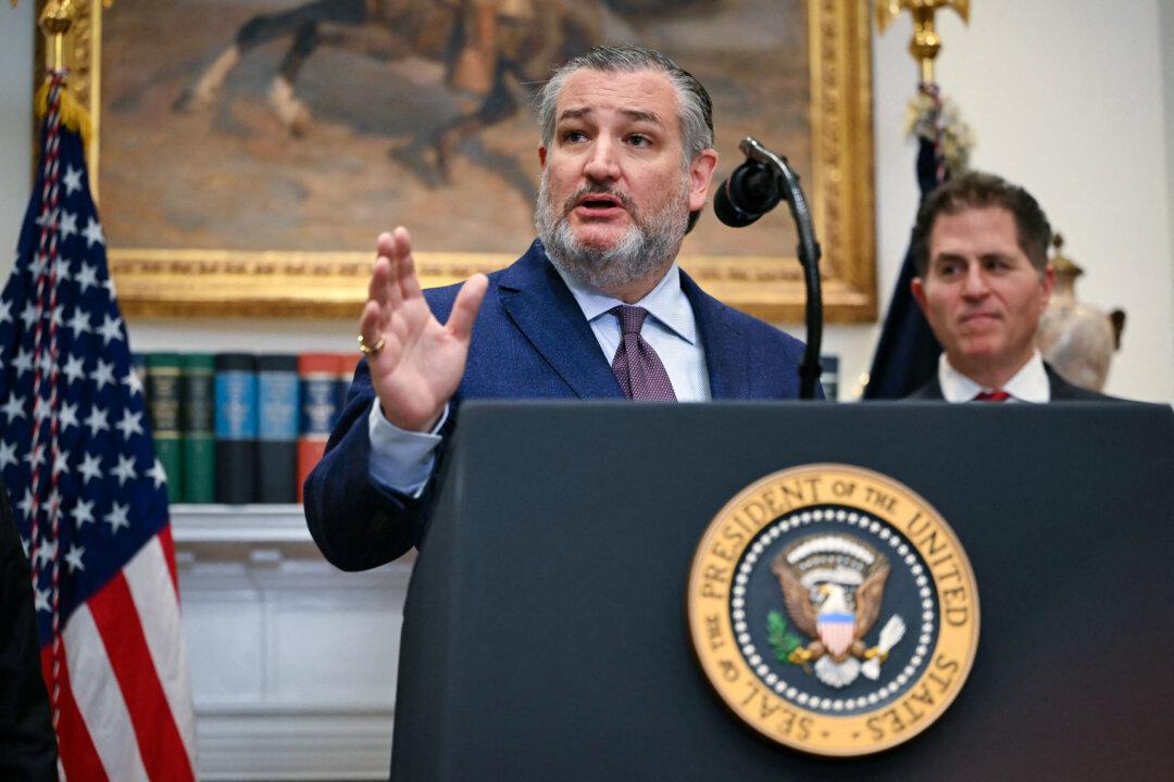 Sen. Ted Cruz (R-Texas) speaks during an announcement of a $6.25 billion donation to “Trump Accounts” at the White House on Dec. 2, 2025. Cruz, who helped draft the enabling legislation, said the accounts could help restore young people’s faith in capitalism. (Andrew Caballero-Reynolds/AFP via Getty Images)