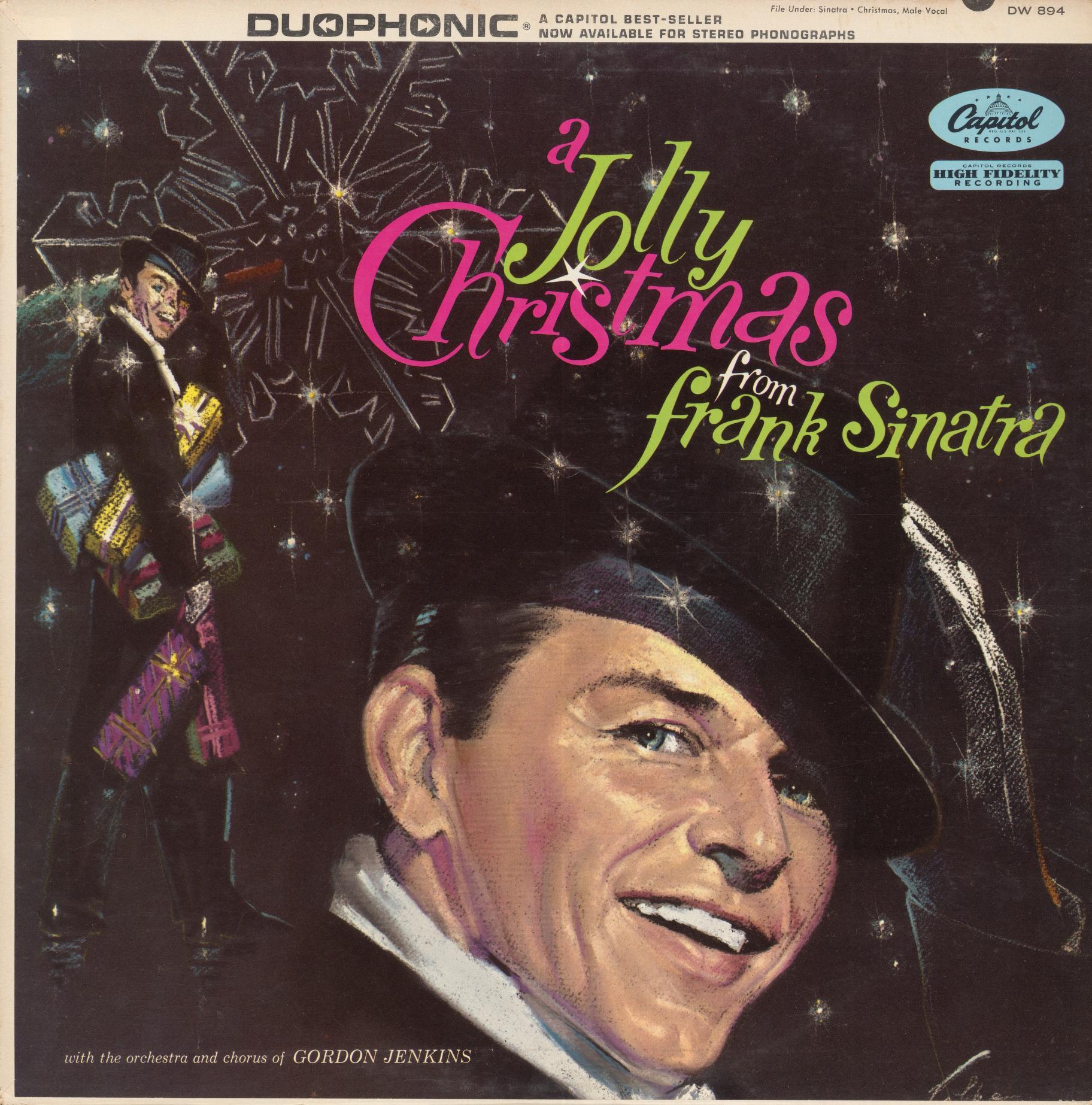 The cover of Frank Sinatra's 1957 album "A Jolly Christmas," featuring the third revision of "Have Yourself a Merry Little Christmas." Internet Archive. (Public Domain)