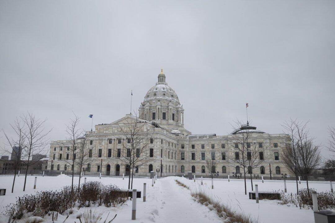 The Minnesota capitol building in St. Paul, Minn., on Dec. 8, 2025.(Jenn Ackerman for The Epoch Times)
