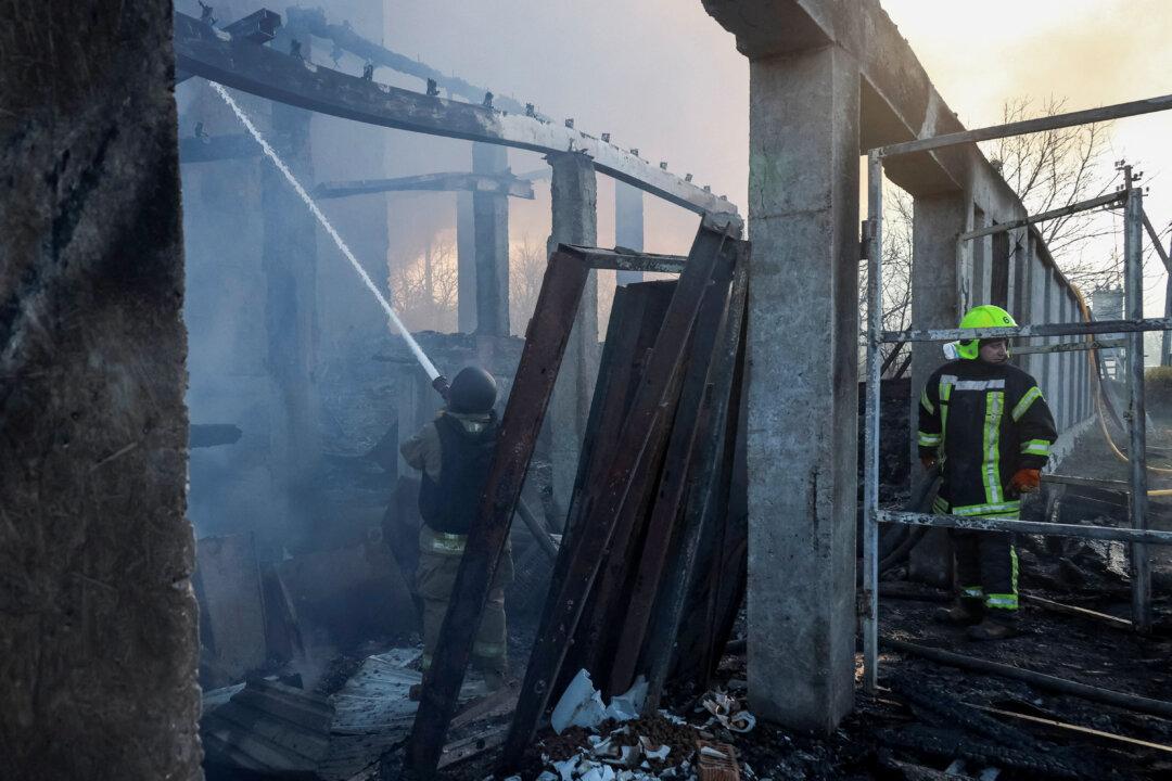 Firefighters work at the site of a Russian missile and drone strike, in Odesa, Ukraine, on Dec. 13, 2025. (Nina Liashonok/Reuters)