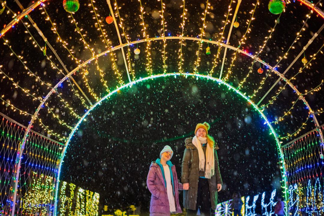 People attend the Christmas Market and Winter Wonderland at Port Jervis, N.Y., on Dec. 13, 2025. (Mark Zou/The Epoch Times)