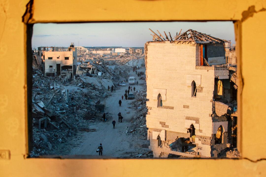 A neighborhood in ruins in Gaza's southern city of Rafah on Jan. 20, 2025. (Bashar Taleb/AFP via Getty Images)