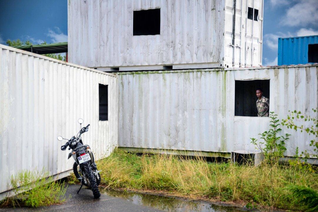 A soldier takes part in a military exercise of the 6th light armored brigade in the first Spahi regiment at Camp de Billard in Beaumont-Les-Valence, near Valence, southeastern France, on Sept. 1, 2025. (Olivier Chassignole/AFP via Getty Images)