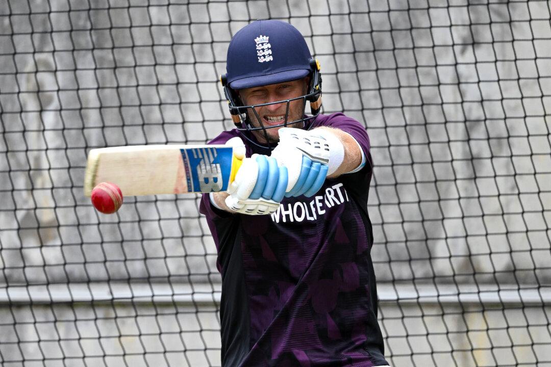 Joe Root of England bats during an England nets session at Melbourne Cricket Ground in Melbourne, Australia, on Dec. 23, 2025. (Gareth Copley/Getty Images)