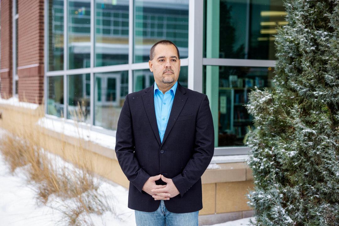 Minnesota state Sen. Eric Lucero in St. Michael, Minn., on Dec. 8, 2025. Lucero has called Minnesota “the epicenter of fraud and national embarrassment” after more than $9 billion in taxpayer funds was allegedly siphoned from its social welfare programs. (Jenn Ackerman for The Epoch Times)