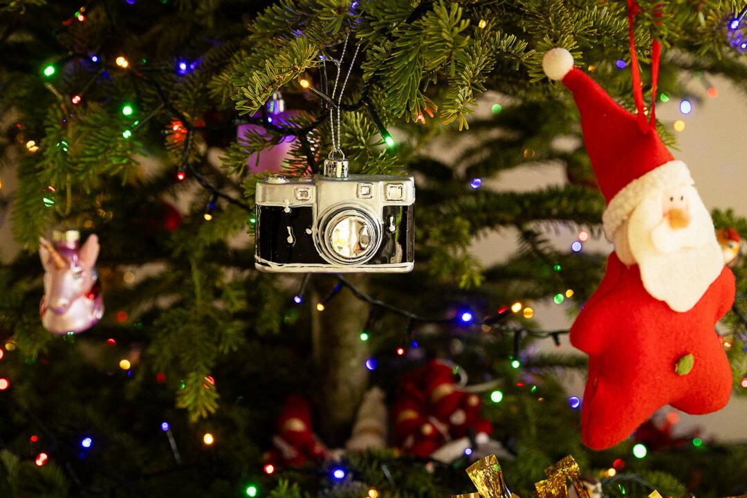 Lights and decorations on a tree during Christmas celebrations in Ronse-Renaix, Belgium, on Dec. 25, 2025. (Jonas Roosens/BELGA MAG/Belga/AFP via Getty Images)