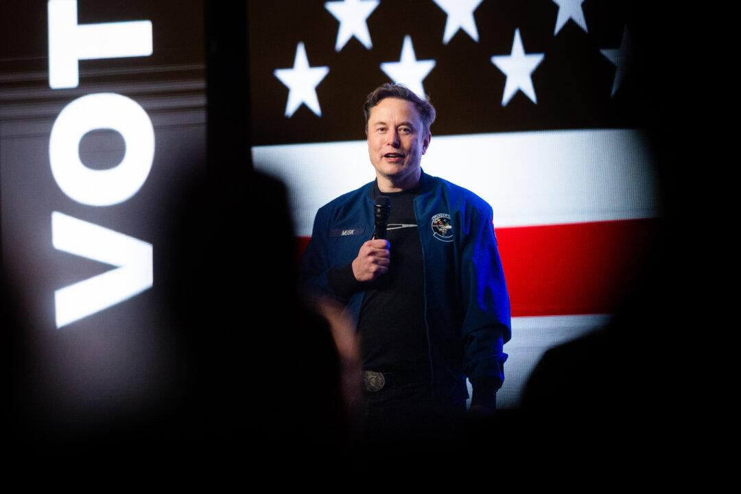 Billionaire businessman Elon Musk speaks during a town hall meeting at the KI Convention Center in Green Bay, Wis., on March 30, 2025. (Scott Olson/Getty Images)