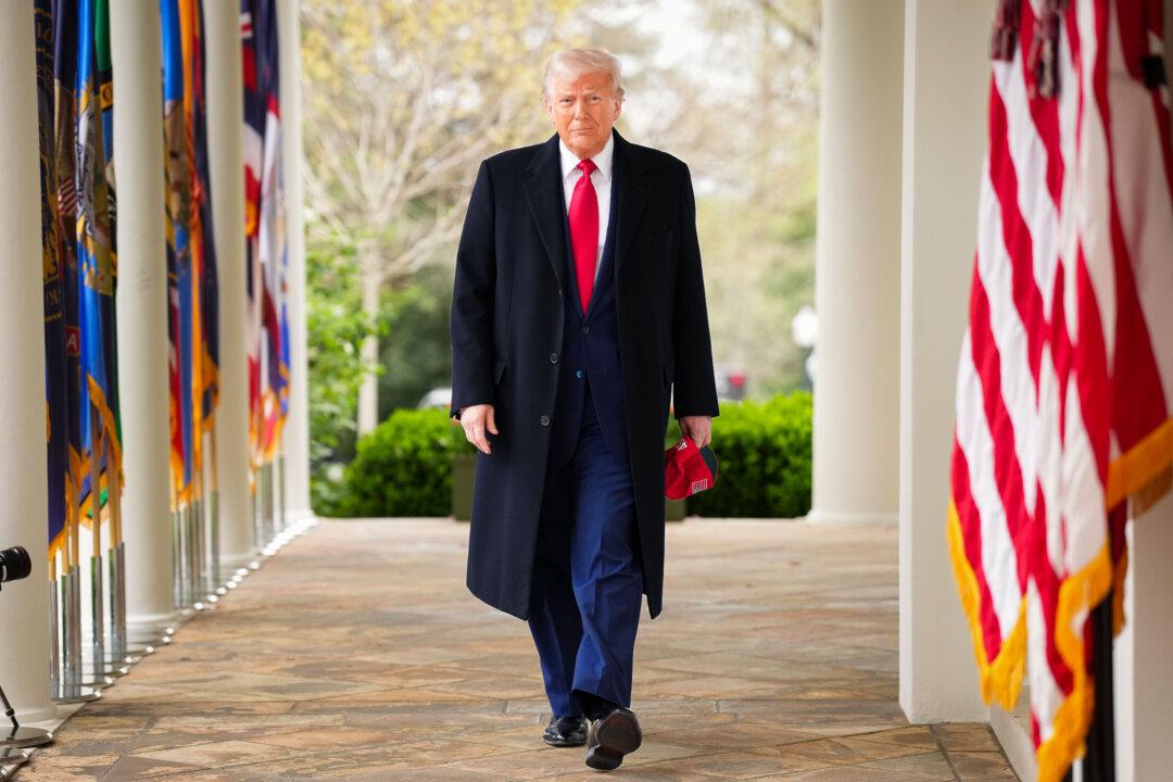 President Donald Trump arrives to speak at an event to unveil his global tariff structure, in the Rose Garden at the White House, on April 2, 2025. (Andrew Harnik/Getty Images)