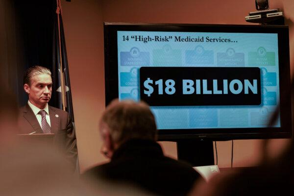 U.S. Attorney's Office officials speak at a news conference inside the U.S. Courthouse in Minneapolis, detailing fraud in Minnesota, on Dec. 18, 2025. (Kerem Yücel/Minnesota Public Radio via AP)