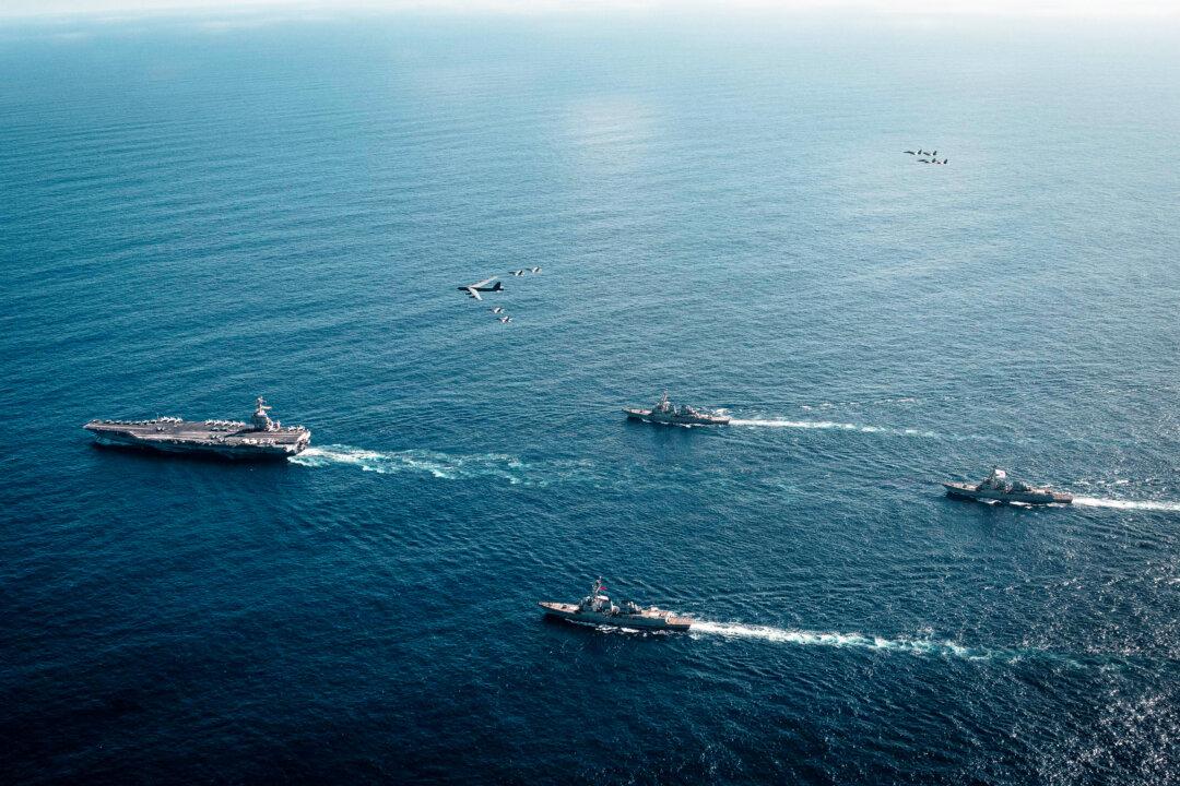 The U.S. Navy's Gerald R. Ford Carrier Strike Group operates in support of the U.S. Southern Command's Operation Southern Spear on Nov. 13, 2025. (Tajh Payne/U.S. Navy via Getty Images)