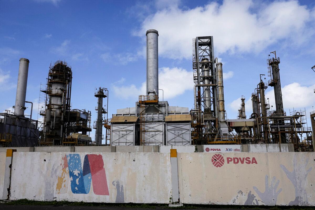 The El Palito refinery building in Puerto Cabello, Venezuela, on Dec. 18, 2025. (Jesus Vargas/Getty Images)