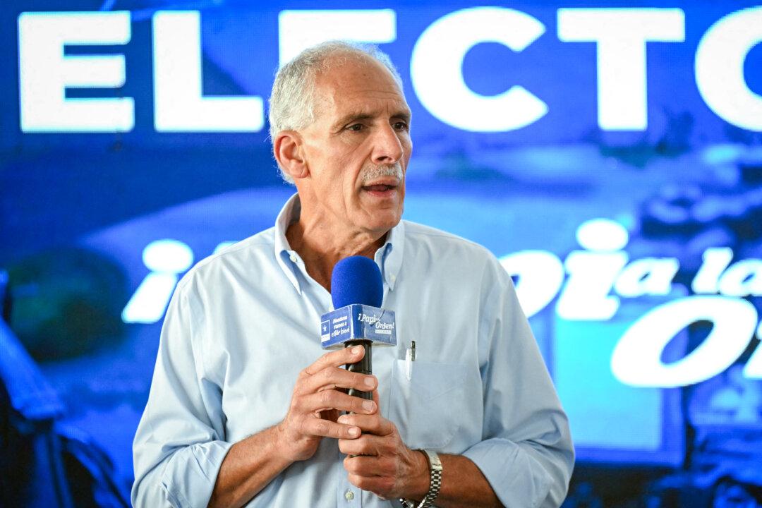 (Left) Honduras presidential candidate of the National Party Nasry Asfura speaks during a press conference in Tegucigalpa, Honduras, on Dec. 1, 2025. (Right) Argentine President Javier Milei (C) arrives at the Nobel Peace Prize ceremony at Oslo City Hall in Oslo, Norway, on Dec. 10, 2025. President Donald Trump has aggressively supported ideologically aligned leaders and candidates across Central and South America, backing Asfura’s presidential campaign and Milei’s party in midterm elections. (Marvin Recinos/AFP via Getty Images, Ole Berg-Rusten/NTB/AFP via Getty Images)