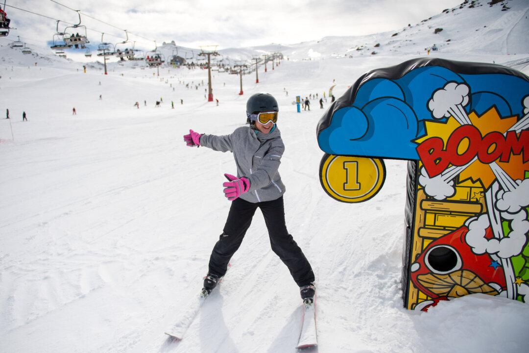 A skier enjoys the snow at Sierra Nevada ski resort after heavy snowfall earlier this month near Granada, Spain, on Jan. 13, 2026. (Jorge Guerrero/AFP via Getty Images)