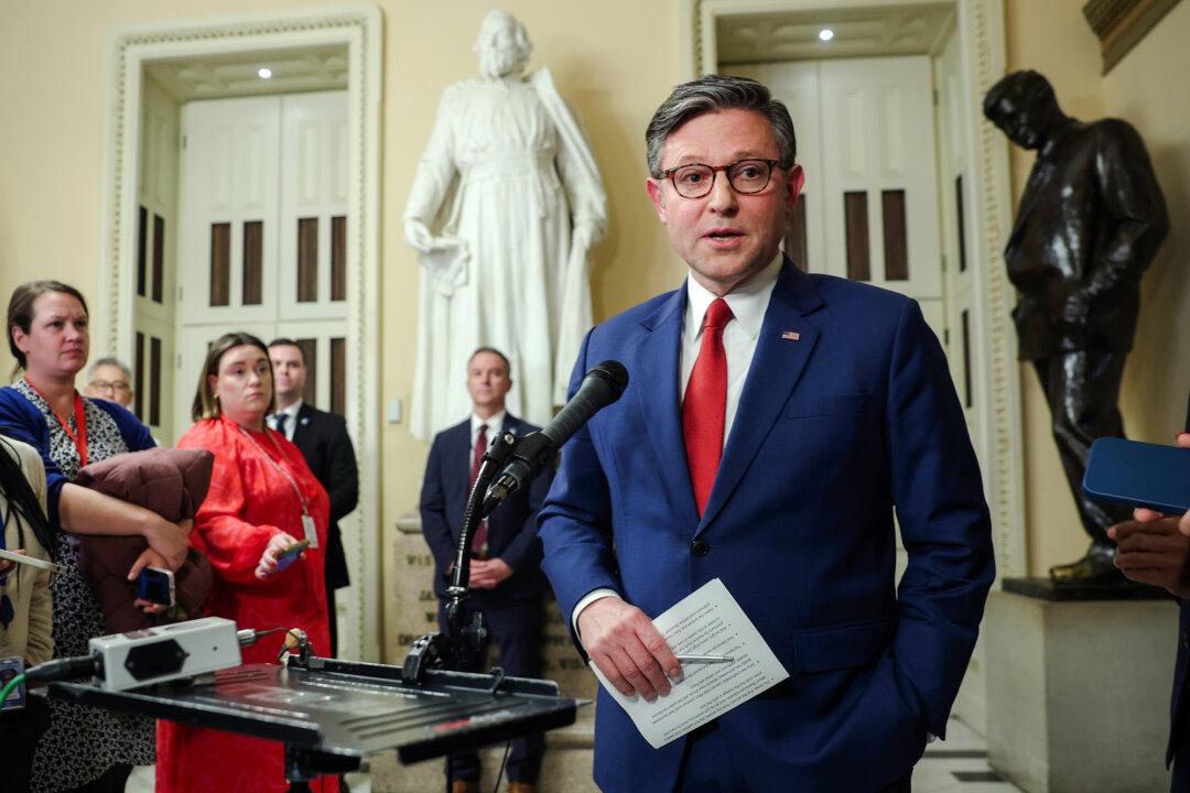 House Speaker Mike Johnson (R-La.) speaks to reporters as he leaves the House chamber at the U.S. Capitol on Dec. 17, 2025. On Jan. 8, 2026, seventeen House Republicans joined Democrats to pass a three-year extension of the expired Affordable Care Act premium tax credits. (Kevin Dietsch/Getty Images)