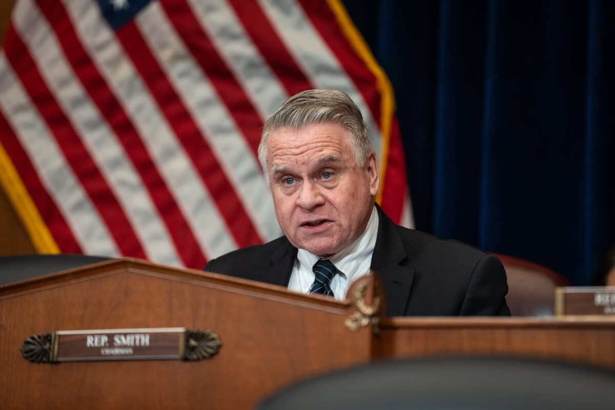 Rep. Chris Smith (R-N.J.), chairman of the House Foreign Affairs Africa Subcommittee, speaks at a hearing in Washington on Feb. 4, 2026. (Madalina Kilroy/The Epoch Times)