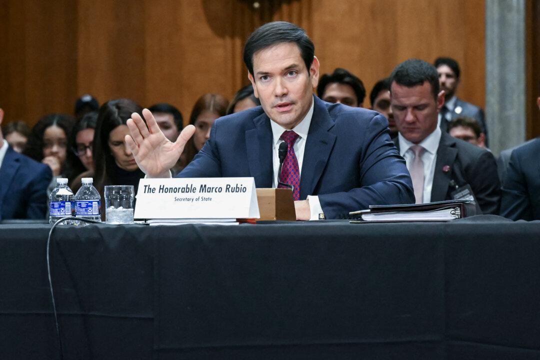 Secretary of State Marco Rubio testifies during a Senate Foreign Relations Committee hearing to examine U.S. policy toward Venezuela, at the U.S. Capitol on Jan. 28, 2026. (Saul Loeb/AFP via Getty Images)