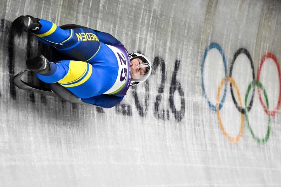 Sweden's Tove Kohala competes in the luge women's singles run 3 at Cortina Sliding Centre during the Milan Cortina 2026 Winter Olympic Games in Cortina d'Ampezzo, Italy, on Feb. 10, 2026. (Tiziana Fabi/AFP via Getty Images)