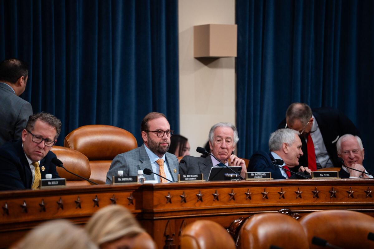 House Committee on Ways and Means Chairman Jason Smith (R-Mo.) speaks during a hearing on Capitol Hill in Washington on Feb. 10, 2026. (Madalina Kilroy/The Epoch Times)