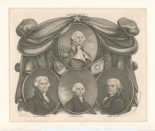 Among early presidents—Washington, Adams, Jefferson and Madison—friendships and rivalries helped shape the new nation. New York Public Library's Digital Library. (Public Domain)