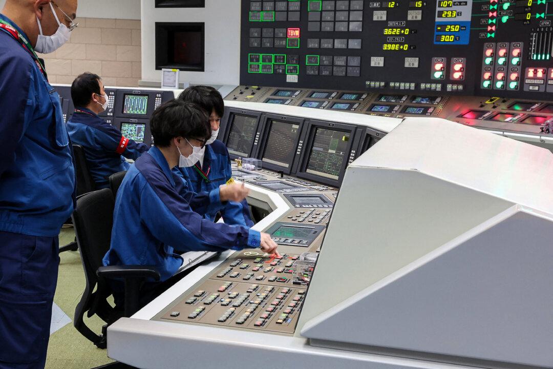 Operators control power generation and transmission at Tokyo Electric Power Company's Kashiwazaki-Kariwa Nuclear Power Plant Unit 6, in Kariwa Village, Niigata Prefecture, Japan, on Feb. 16, 2026. (Japan Pool/Jiji Press/AFP via Getty Images)