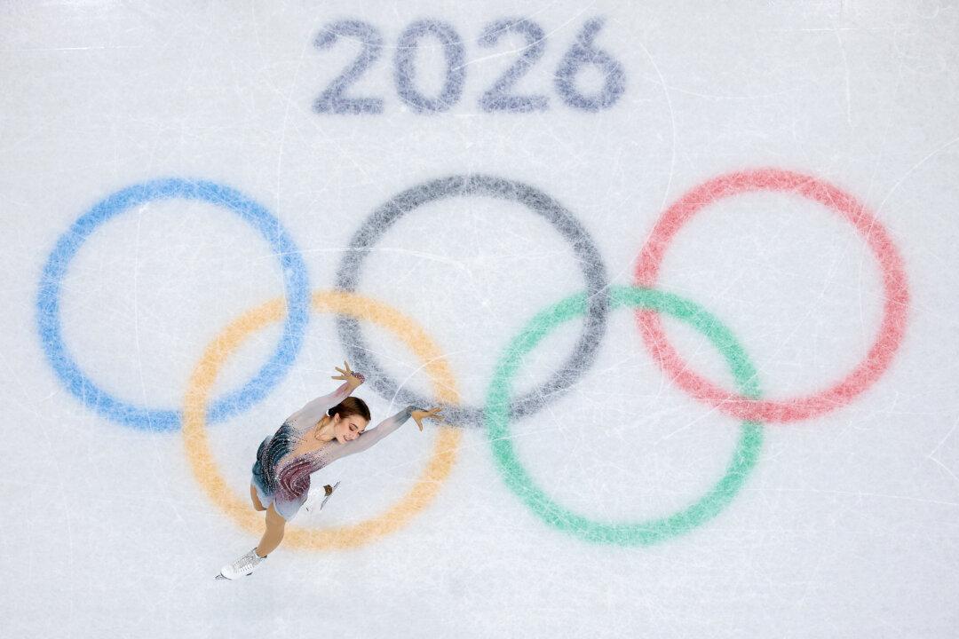 Olga Mikutina of Team Austria competes during the Women's Single Skating Short Program on day 11 of the Milan Cortina 2026 Winter Olympic games at Milano Ice Skating Arena in Milan, Italy, on Feb. 17, 2026. (Matthew Stockman/Getty Images)