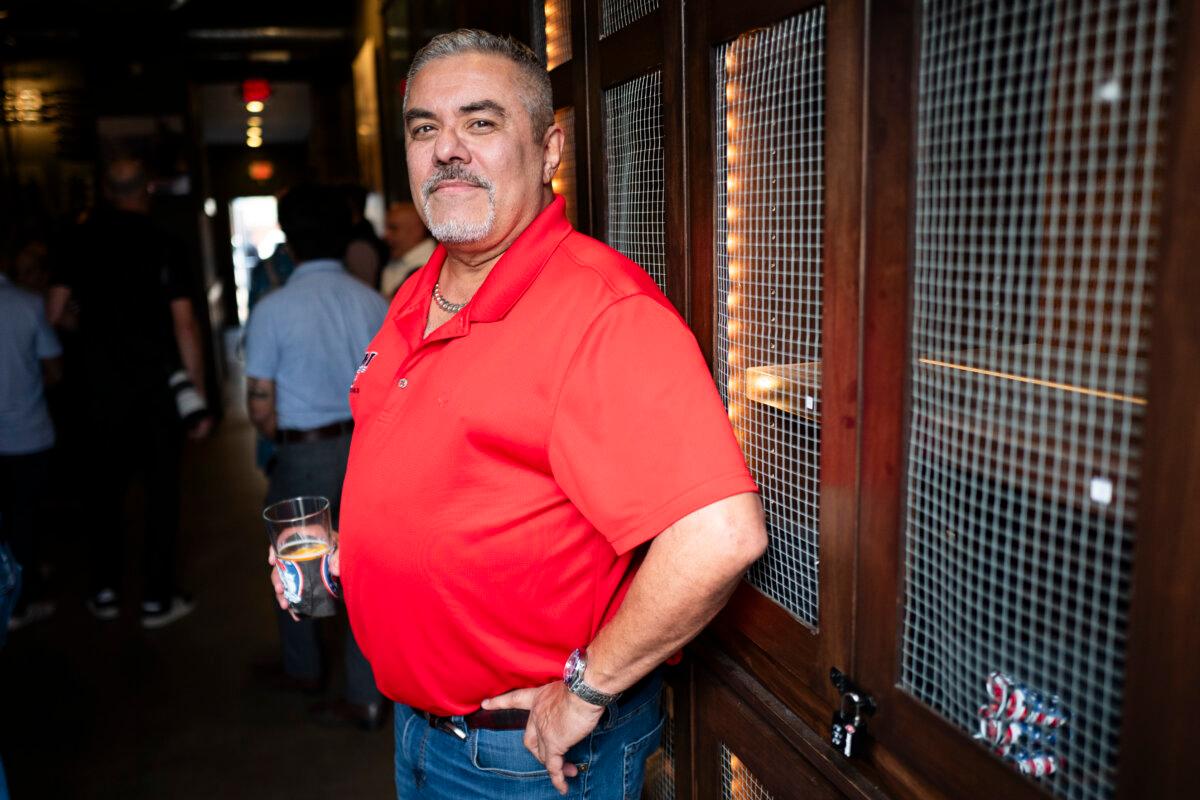 John Groh attends an event for Texas Attorney General Ken Paxton during the Texas Senate primary in Magnolia, Texas, on Feb. 19, 2026. (Madalina Kilroy/The Epoch Times)