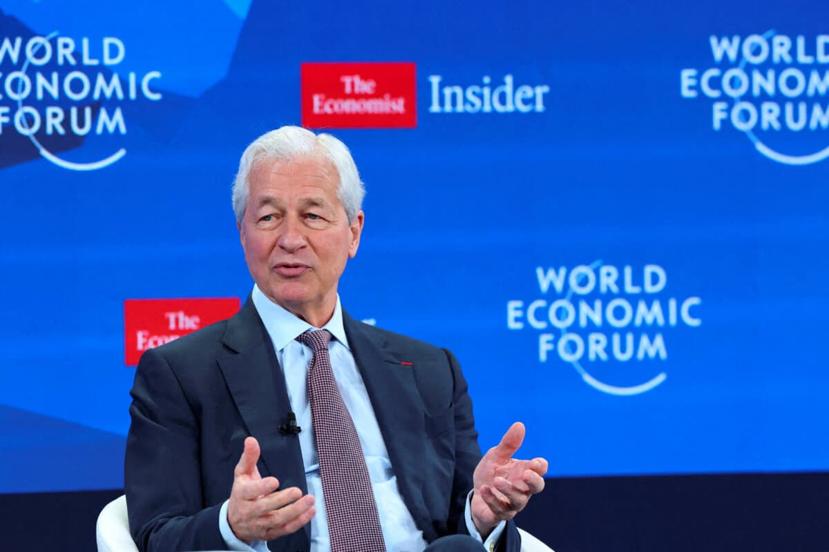 JPMorgan Chase CEO Jamie Dimon attends the 56th annual World Economic Forum meeting in Davos, Switzerland, on Jan. 21, 2026. (Denis Balibouse/Reuters)