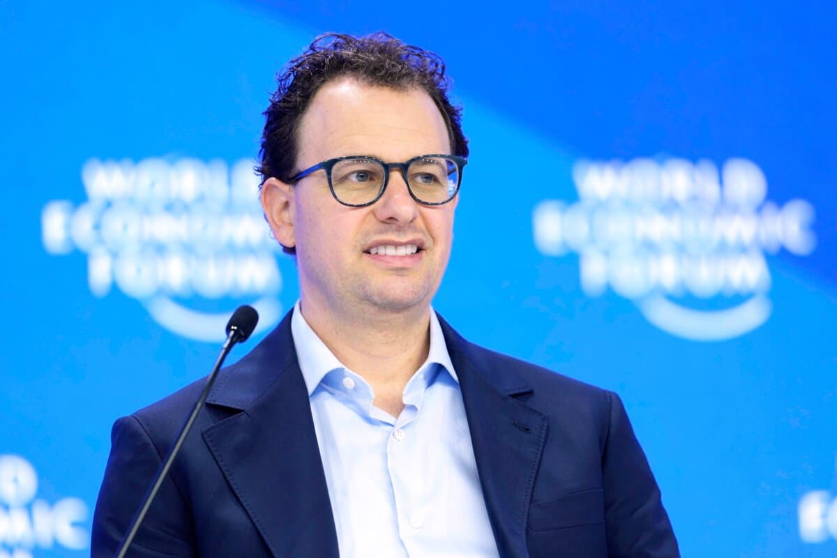 Dario Amodei, CEO and co-founder of Anthropic, attends the annual meeting of the World Economic Forum in Davos, Switzerland, on Jan. 23, 2025. (Markus Schreiber/AP Photo)
