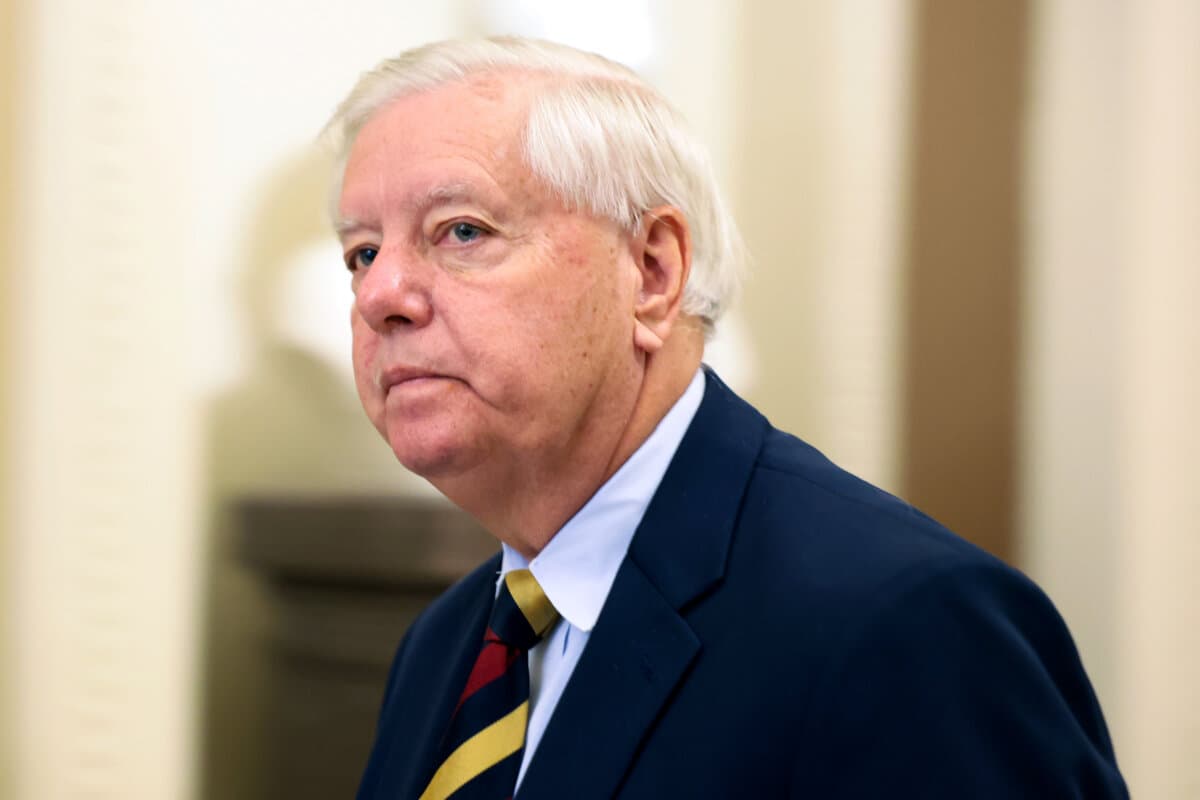 Sen. Lindsey Graham (R-SC) at the U.S. Capitol on Feb. 12, 2026. (Michael M. Santiago/Getty Images)