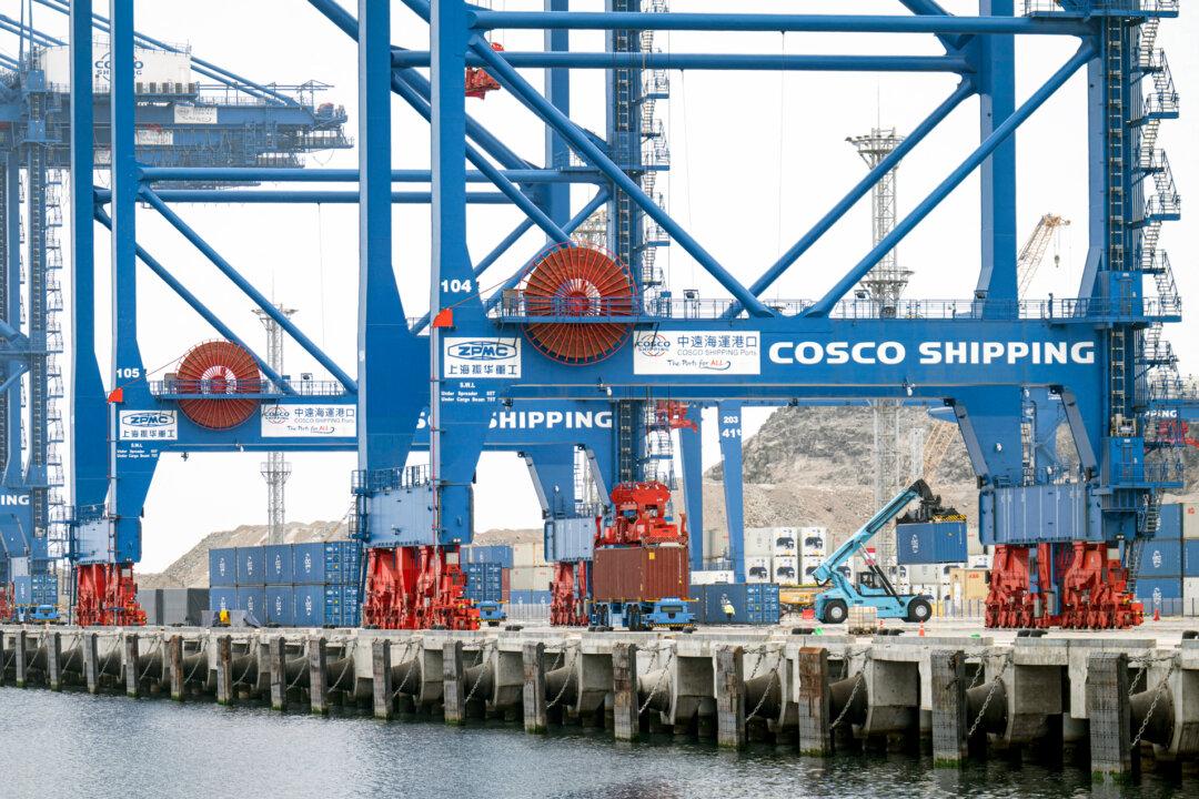 View of the Chancay “megaport” in the small town of Chancay, 48 miles north of the Peruvian capital, Lima, on Oct. 29, 2024. The Port of Chancay is controlled by a Chinese state-owned company. (Cris Bouroncle/AFP via Getty Images)